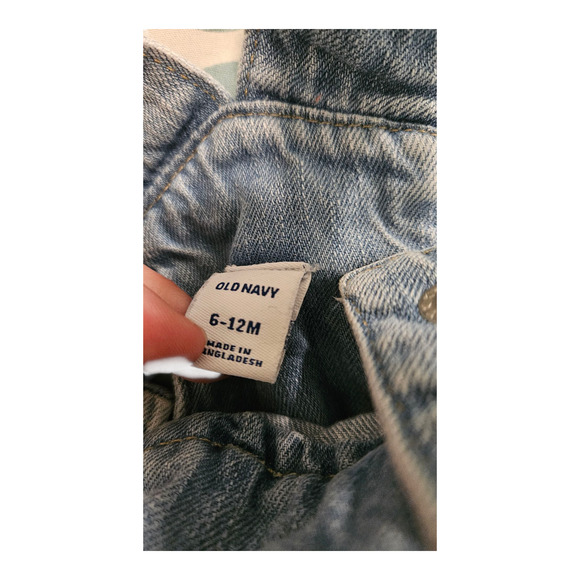 Old Navy Child Size 6-12M Blue Denim Overall Dress - Picture 2 of 6